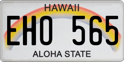 HI license plate EHO565