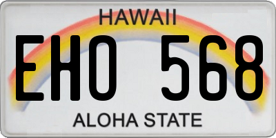 HI license plate EHO568