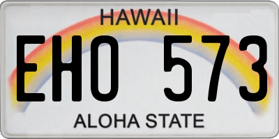 HI license plate EHO573