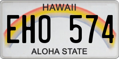 HI license plate EHO574