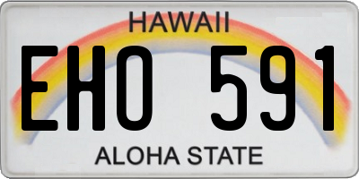 HI license plate EHO591
