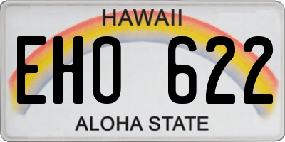 HI license plate EHO622