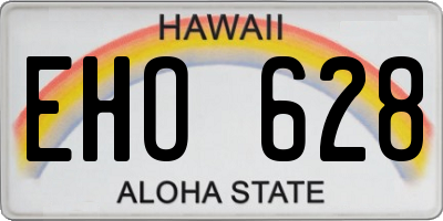 HI license plate EHO628