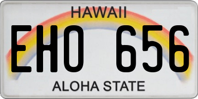HI license plate EHO656