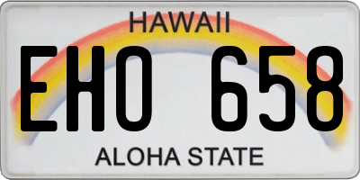 HI license plate EHO658