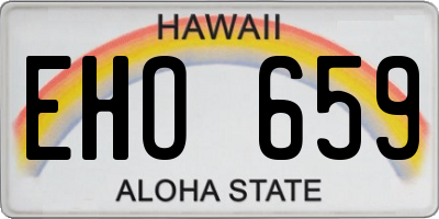 HI license plate EHO659