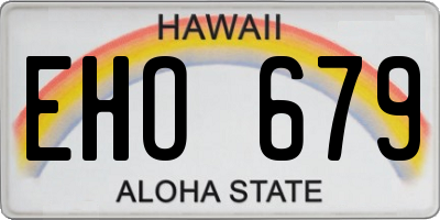 HI license plate EHO679