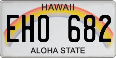 HI license plate EHO682