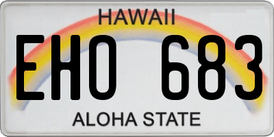 HI license plate EHO683