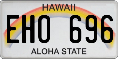 HI license plate EHO696