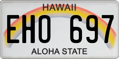 HI license plate EHO697