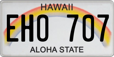 HI license plate EHO707