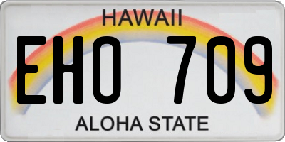 HI license plate EHO709