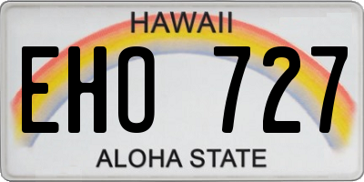 HI license plate EHO727