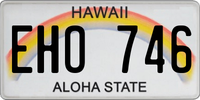 HI license plate EHO746