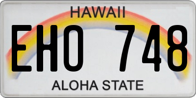HI license plate EHO748