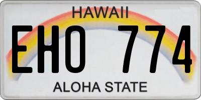 HI license plate EHO774