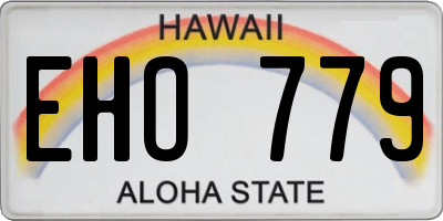 HI license plate EHO779