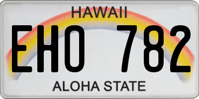 HI license plate EHO782