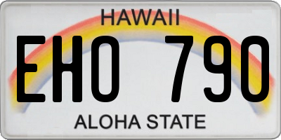 HI license plate EHO790