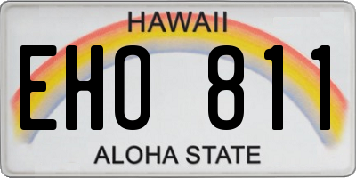 HI license plate EHO811