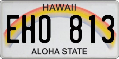 HI license plate EHO813