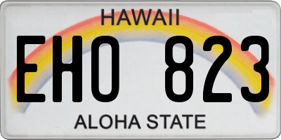 HI license plate EHO823
