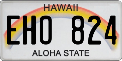 HI license plate EHO824