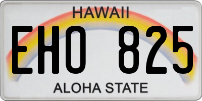 HI license plate EHO825
