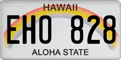 HI license plate EHO828