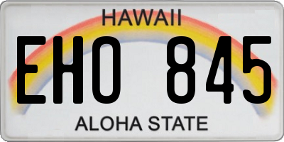 HI license plate EHO845