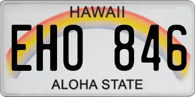 HI license plate EHO846