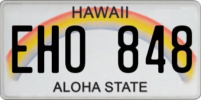 HI license plate EHO848