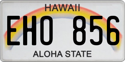 HI license plate EHO856