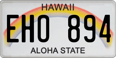 HI license plate EHO894