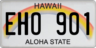 HI license plate EHO901