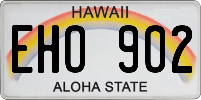 HI license plate EHO902