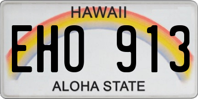 HI license plate EHO913