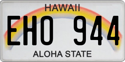 HI license plate EHO944