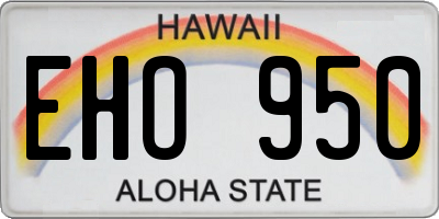 HI license plate EHO950