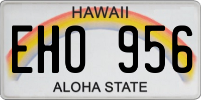 HI license plate EHO956