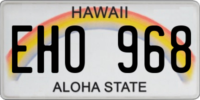 HI license plate EHO968