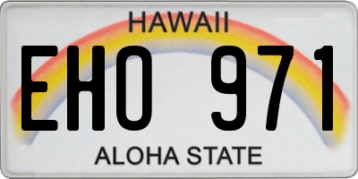 HI license plate EHO971