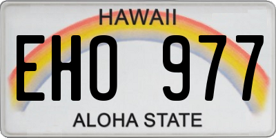HI license plate EHO977