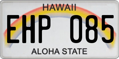 HI license plate EHP085