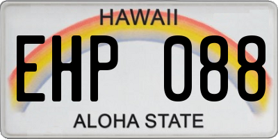 HI license plate EHP088