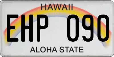 HI license plate EHP090