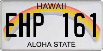 HI license plate EHP161