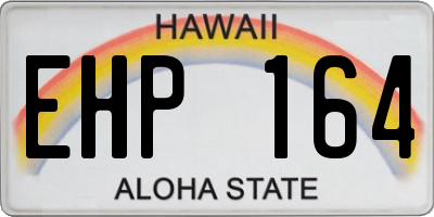HI license plate EHP164