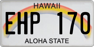 HI license plate EHP170